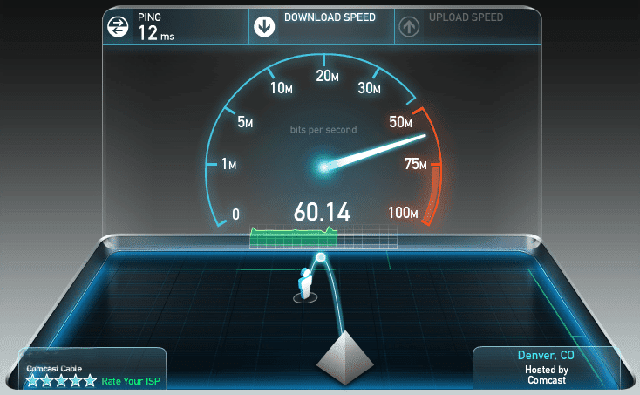 test internet speed upload and download