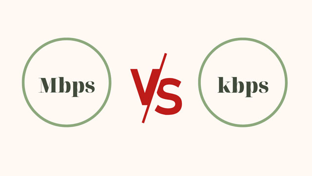 Mbps and kbps are different in magnitude