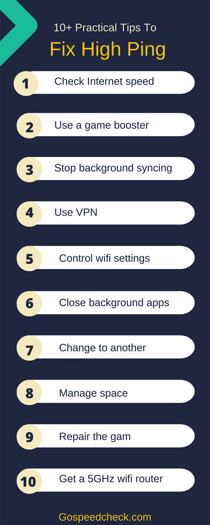 Tips to reduce ping