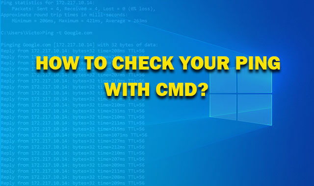 How to check ping in cmd?