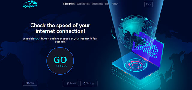 Internet speed test - MySpeed