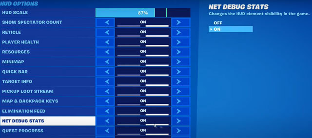 Enable Net Debug Stats