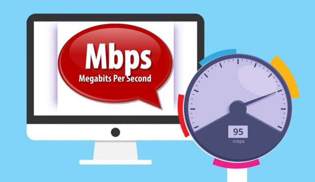 Mbps - internet speed.