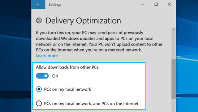 Delivery Optimization speed up sluggish Microsoft Store downloads