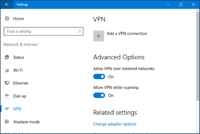 Use a VPN to connect to the Internet