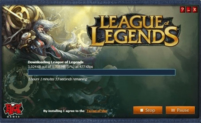 Many factors cause LOL’s slow downloads