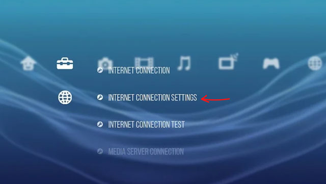 Select Internet Connection Settings