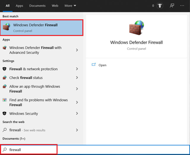 Windows Defender Firewall