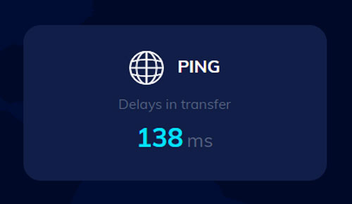 The ping rate is measured in ms (milliseconds)
