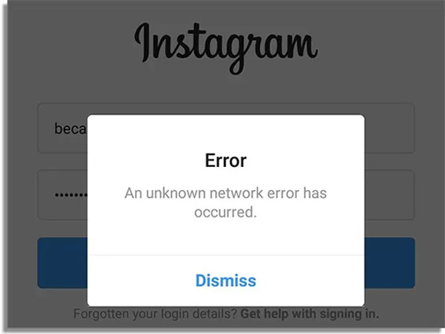 Instagram is not working.