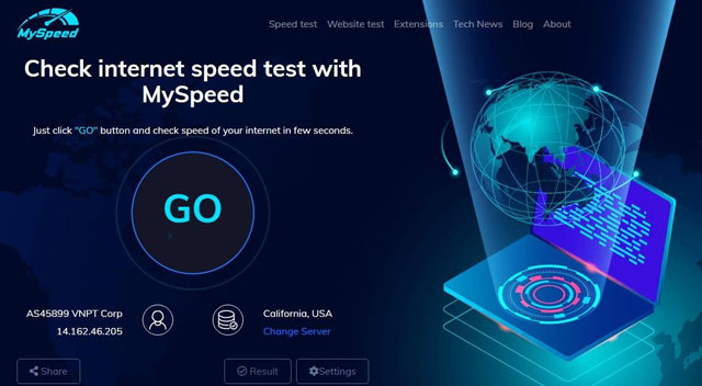 MySpeed - Internet speed test tool