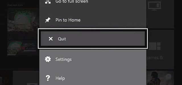 Close apps on Xbox