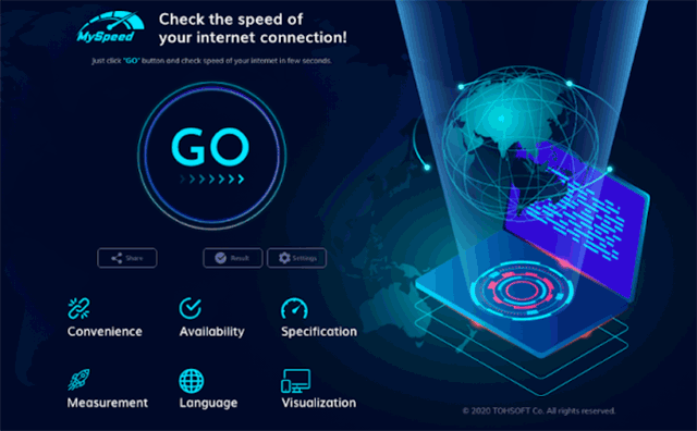 MySpeed - download and upload speed test