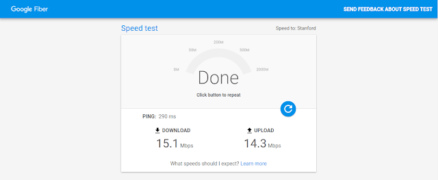 Google Fiber download speed slow