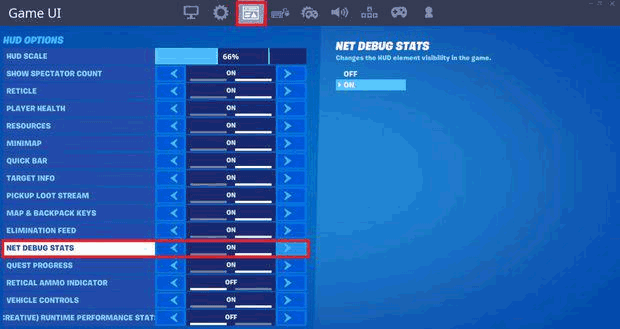 How to show ping on Fortnite?