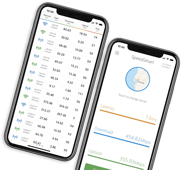 Ping test with SpeedSmart 