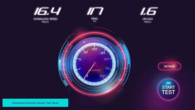 test internet speed on laptop