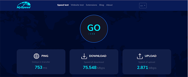 test internet speed on laptop