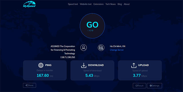 Run an upload speed test