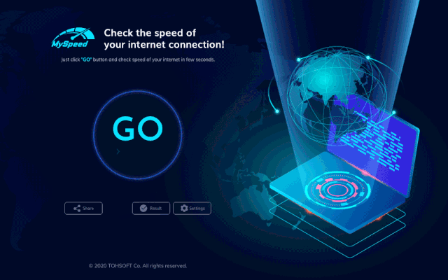 Using the speed test to check your internet plan