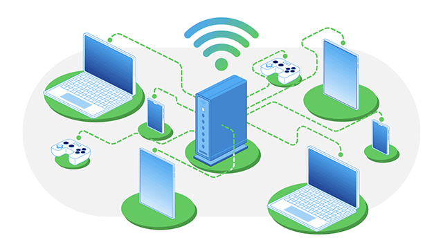 Many connected devices make high ping