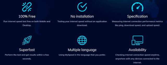 MySpeed’s key features