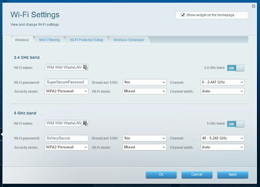 Set the ideal router setting