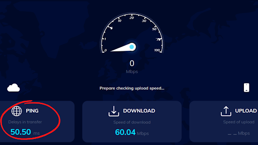 What is ping ms in a speed test