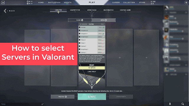 How to change the server in Valorant?