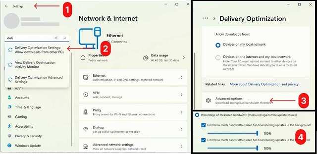 Delivery Optimization settings