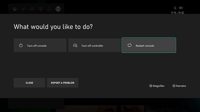 Restart your Xbox
