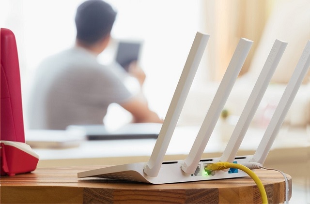 Being far away from the router can slow down Internet speed