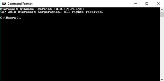 Command Line Interface “cmd” on Windows