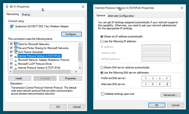 Changing DNS settings can help lower ping