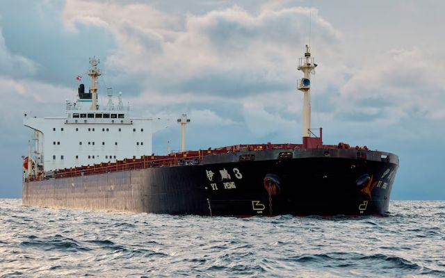 A Chinese-owned ship has damaged an undersea Internet cable