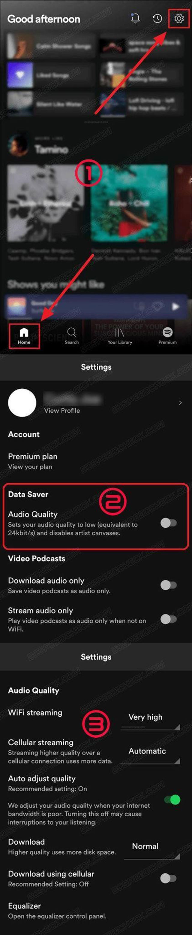 3 steps to change Spotify settings