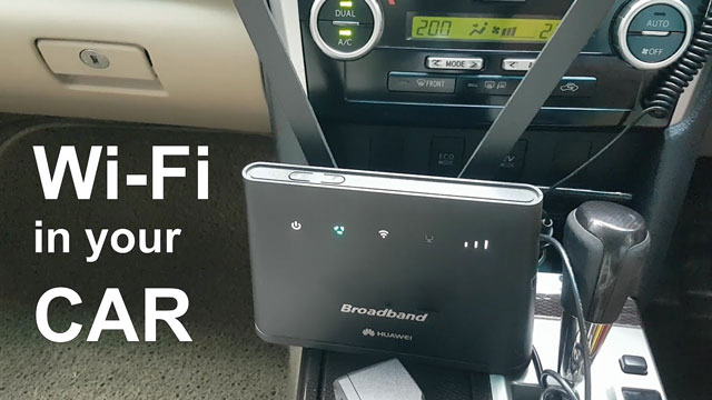 You can get a wireless router and modem in a car