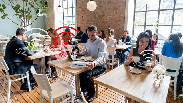 Some businesses offer WiFi sharing to their customers