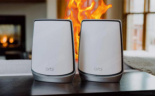 An overheating Orbi router 