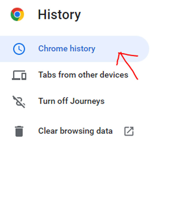 Chrome history