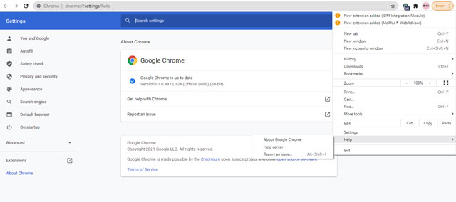 Update latest version of Chrome.