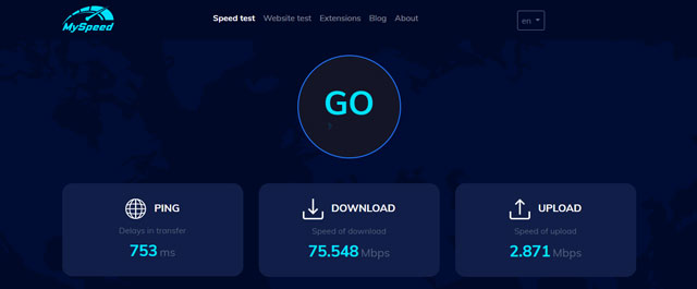 Run an Internet speed test