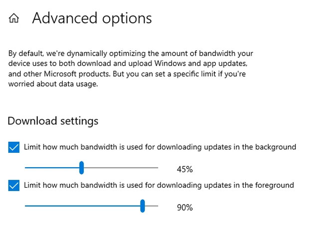 Download settings