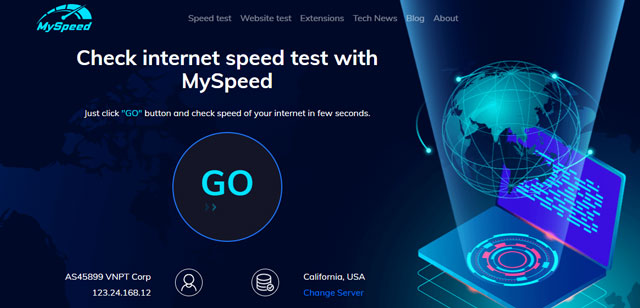 MySpeed’s interface