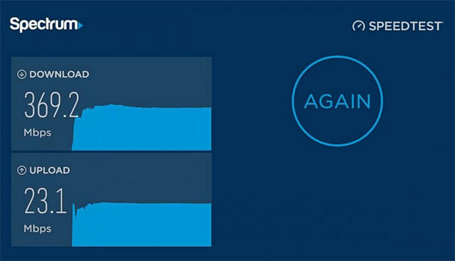 Spectrum speed test