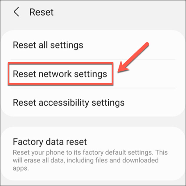 Reset your network settings