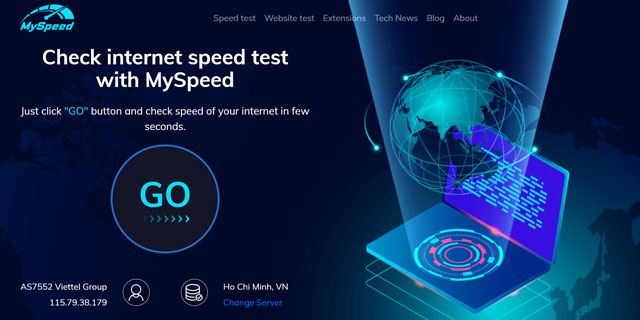 Internet connection test - MySpeed.