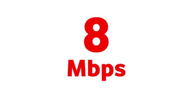 How fast is 8 Mbps internet speed?