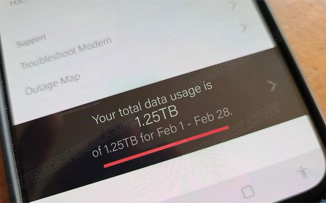 Cox includes a 1.25 TB usage limit 