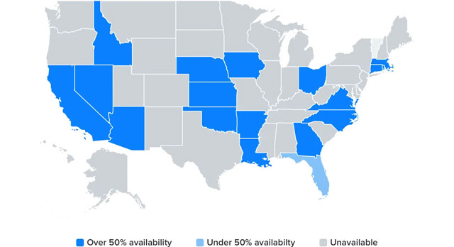 Cox coverage map